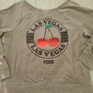 Victoria Secret PINK Las Vegas Sweatshirt Gray size Medium